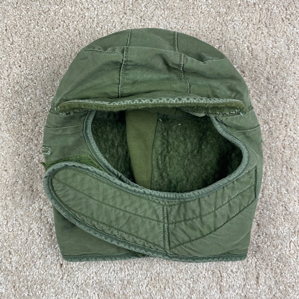 Vintage 1976 US Military Cold Weather Helmet Liner Cap Propper Olive Green 6 3/4